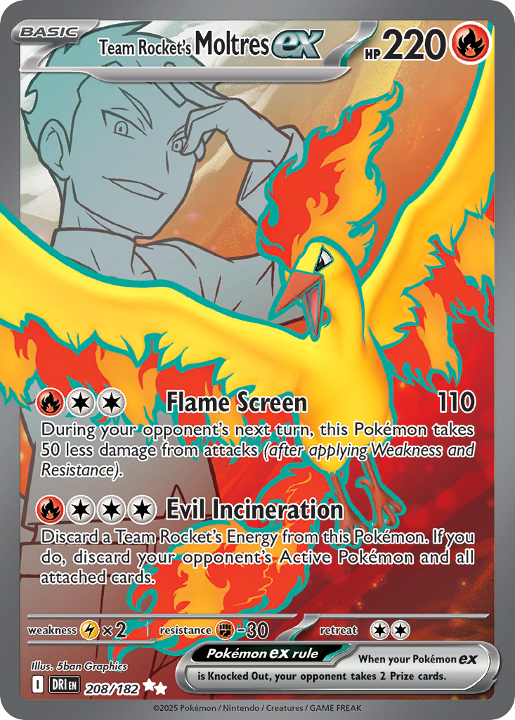 Team Rocket’s Moltres ex - 208/182 - EN