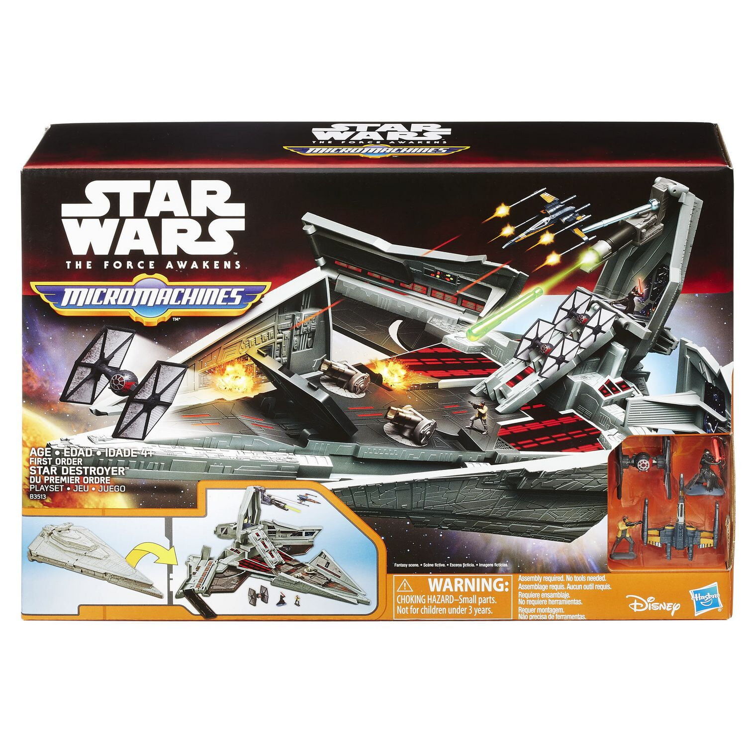 Star Wars The Force Awakens Micro Machines First Order Star Destroyer Playset Star Wars The Force Awakens Micro Machines First Order Star Destroyer Playset