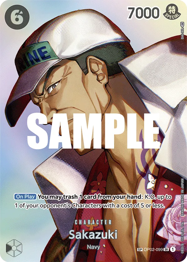 Sakazuki - OP02-099- Special Alt Art Sakazuki - OP02-099- Special Alt Art