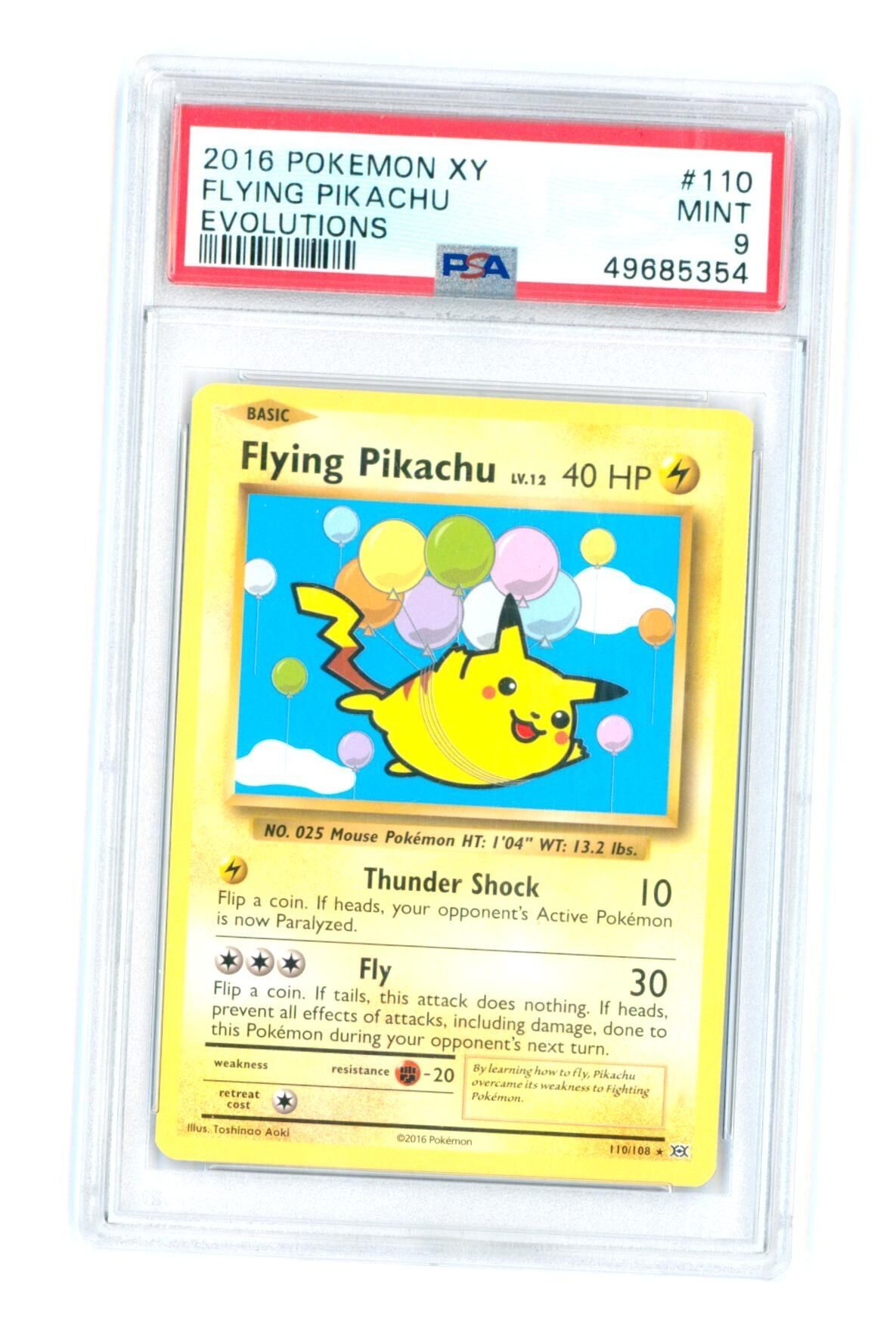 Flying Pikachu #110 - XY Evolutions - PSA 9 MINT - Pokemon
