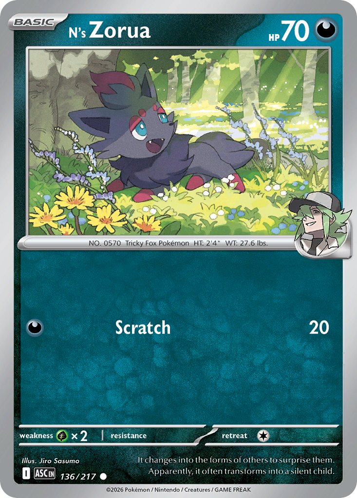 N’s Zorua - 136/217 - EN N’s Zorua - 136/217 - EN